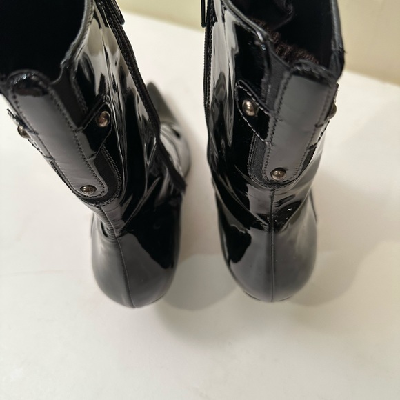 Lavorazione Artigiana black patent material boot worn once - Picture 3 of 4